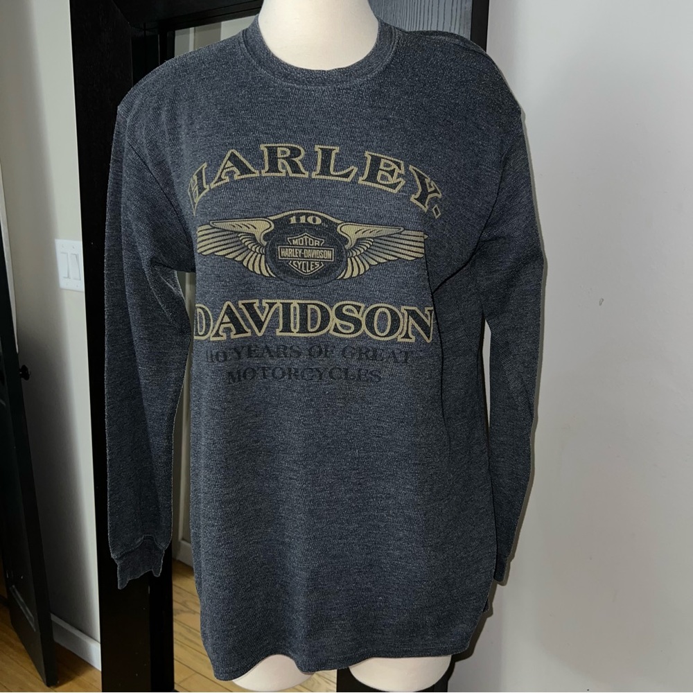 Harley-Davidson Men’s Charcoal Thermal Shirt – Size Large (Renton, WA)